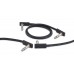 ROCKBOARD Flat TRS Cable, 15 cm патч-кабель для педалей експресії і футсвічей (RBO CAB F TRS 15 BK)