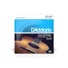 D'ADDARIO EJ40 SILK & STEEL FOLK REGULAR LIGHT 11-47 Струни для гітари