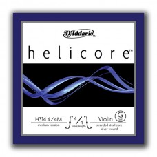 D'ADDARIO HELICORE VIOLIN SINGLE G STRING 4/4 Scale Medium Tension Струна Сіль для скрипки (H314 4/4M)