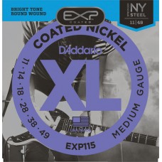D'ADDARIO EXP115 EXP COATED NICKEL BLUES/JAZZ ROCK (11-49) Струни для електрогітари