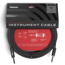 D'Addario PW-AMSK-15 American Stage Kill Switch (4.5m) Інструментальний кабель