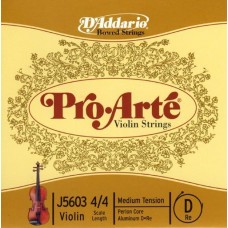 D'ADDARIO PRO-ARTÉ VIOLIN SINGLE D STRING 4/4 Scale Medium Tension Струна Ре для скрипки (J5603 4/4M)