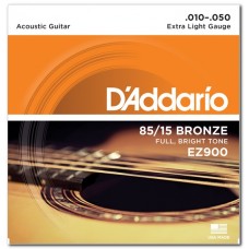 D'ADDARIO EZ900 85/15 BRONZE EXTRA LIGHT 10-50 Струни для акустичної гітари