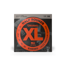 D'ADDARIO EHR360 XL HALF ROUNDS JAZZ MEDIUM 13-56 Струни для електрогітари