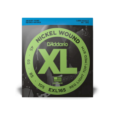 D'ADDARIO EXL165 XL NICKEL WOUND BASS REG LIGHT TOP/MED BOTTOM 45-105 Струни для бас-гітари