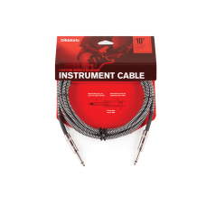 D'Addario PW-BG-10BG Custom Series Braided Instrument Cable - Grey (3m) Інструментальний кабель (PW-BG-10BG)