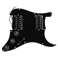 PAXPHIL#9843 Pickguard Panel H-H (Black 3-ply) Пікгард панель зі звукознімачами для електрогітари
