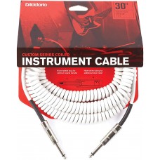 D'ADDARIO PW-CDG-30WH Coiled Instrument Cable - White Інструментальний кабель