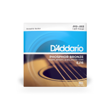 D'ADDARIO EJ16 PHOSPHOR BRONZE REGULAR LIGHT 12-53 Струни для акустичної гітари