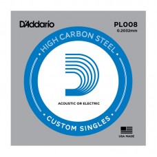 D'ADDARIO PL008 Plain Steel 008 Струна для гітари