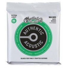 MARTIN MA180S Authentic Acoustic Marquis Silked 80/20 Bronze Extra Light 10-47 Струни для 12-струнної гітари (41Y18MA180S)