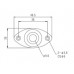 PAXPHIL HJ002 CR OVAL JACK PLATE (CHROME) Роз'єм-планка овальна