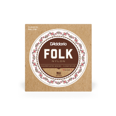D'ADDARIO EJ32C FOLK NYLON Ball End Silver Wound/Clear Treble Струни для класичної гітари