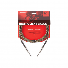 D'Addario PW-BG-10CF Custom Series Braided Instrument Cable - Camouflage (3m) Інструментальний кабель (PW-BG-10CF)