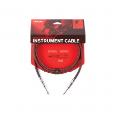 D'Addario PW-BG-10RD Custom Series Braided Instrument Cable - Red (3m) Інструментальний кабель (PW-BG-10RD)