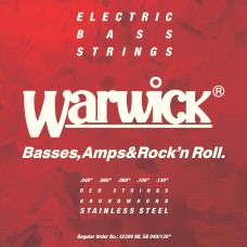 WARWICK 42300 RED Stainless Steel Medium Light 5-String 40-130 Струни для бас-гітари