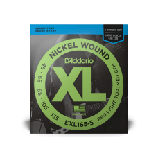 D'ADDARIO EXL165-5 XL NICKEL WOUND BASS REG LIGHT TOP/MED BOTTOM 5-STRING 45-135 Струни для бас-гітари