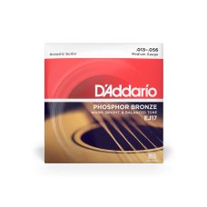 D'ADDARIO EJ17 PHOSPHOR BRONZE MEDIUM 13-56 Струни для акустичної гітари