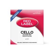 Super Sensitive 6105 Red Label Cello String Set - 3/4 Size струни для віолончелі (6105 3/4)