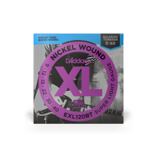 D'ADDARIO EXL120BT XL NICKEL WOUND BALANCED TENSION SUPER LIGHT (09-40) Струни для електрогітари