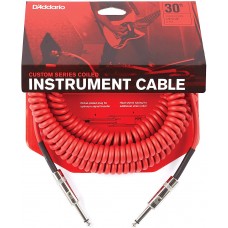 D'ADDARIO PW-CDG-30RD Coiled Instrument Cable - Red Інструментальний кабель