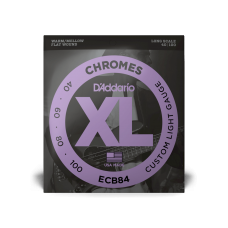 D'ADDARIO ECB84 XL CHROMES BASS CUSTOM LIGHT 40-100 Струни для бас-гітари