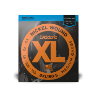 D'ADDARIO EXL160-5 XL NICKEL WOUND BASS MEDIUM 5-STRING 50-135 Струни для бас-гітари