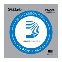 D'ADDARIO PL008 Plain Steel 008 Струна для гітари