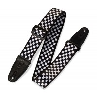 Levy’s MP-28 PRINT SERIES GUITAR STRAP (BLACK AND WHITE CHECKERS) Ремінь гітарний