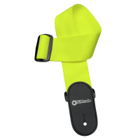 DIMARZIO NYLON WITH LEATHER ENDS (NEON YELLOW) Ремінь гітарний (DD3100NY)
